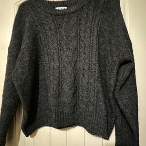 Old Navy Charcoal Cable Knit Sweater